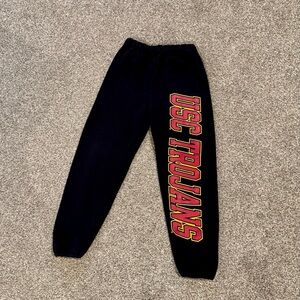 Russell Athletic Kids Black Sweatpants with USC Trojans Logo